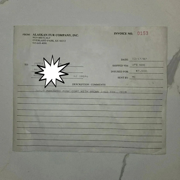 VTG Saga Tuxedo Mink Fur Full Length Coat With Fox Collar Trim Brown Medium - Picture 13 of 13